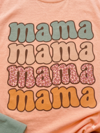 Comfort Colors® Retro Stacked "Mama" Leopard Print Graphic Tee