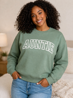 "Auntie" Comfort Colors 1717 Collegiate Crewneck