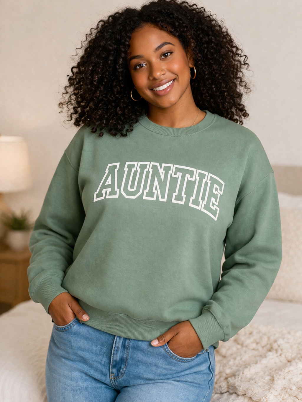 "Auntie" Comfort Colors 1717 Collegiate Crewneck