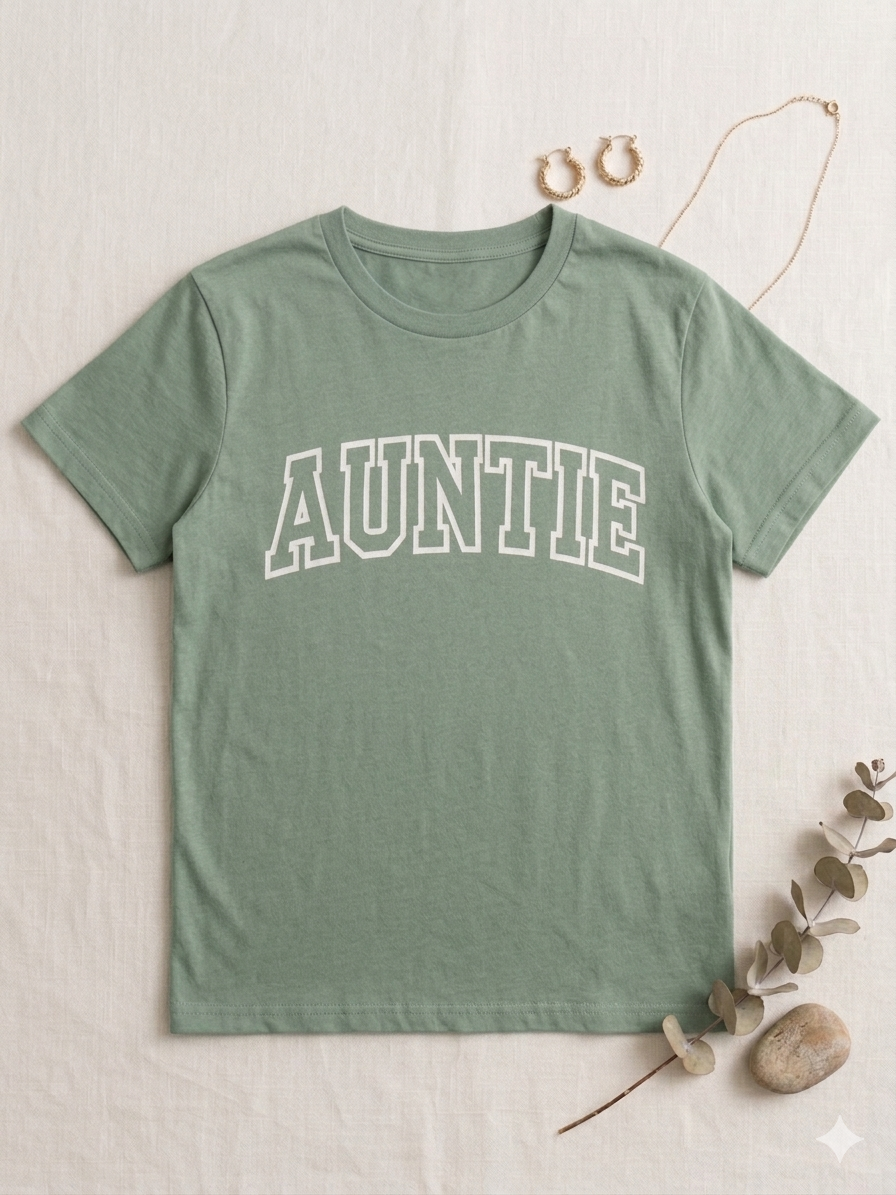 "Auntie" Comfort Colors 1717 Collegiate Crewneck
